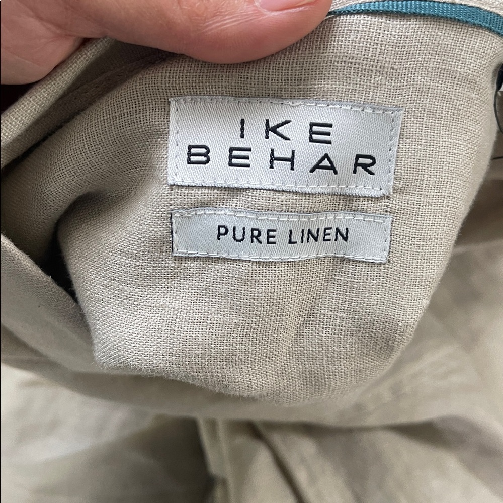 Ike Behar Men's Casual Beige Button Down Shirt - Picture 7 of 7